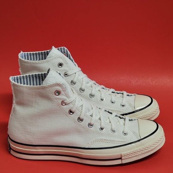 Converse Chuck 70 Hi 'Summer Denim' 171892C White/Egret/Black Size Men's 9.5 - Picture 2 of 12
